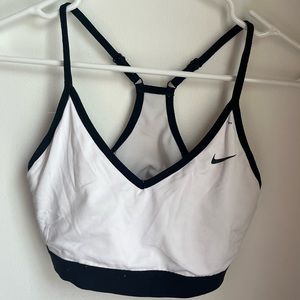 Nike t-back white womens sports bra size M